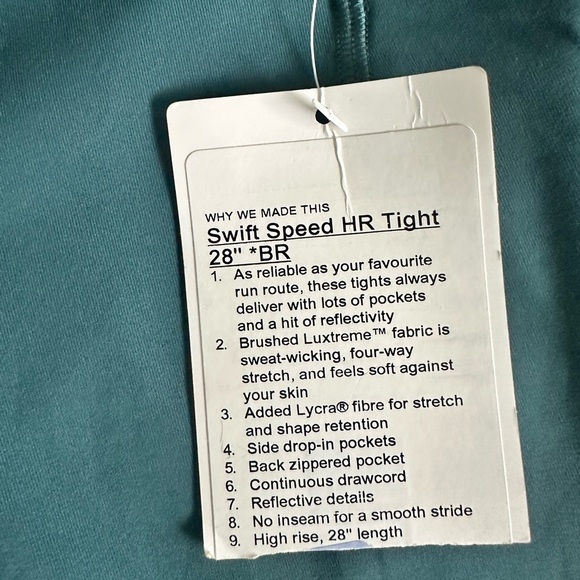 NWT Lululemon Swift Speed HR Tight
28" *BR - Picture 10 of 10